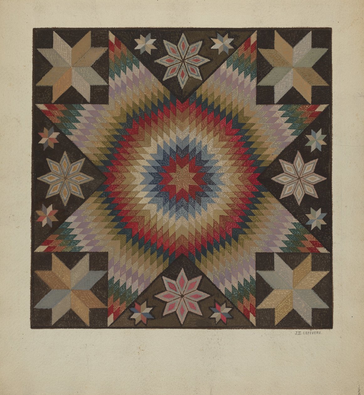 Geknüpfter Teppich, ca. 1936 von Jules Lefevere