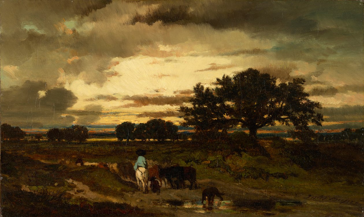 Sonnenuntergang von Jules Louis Dupré