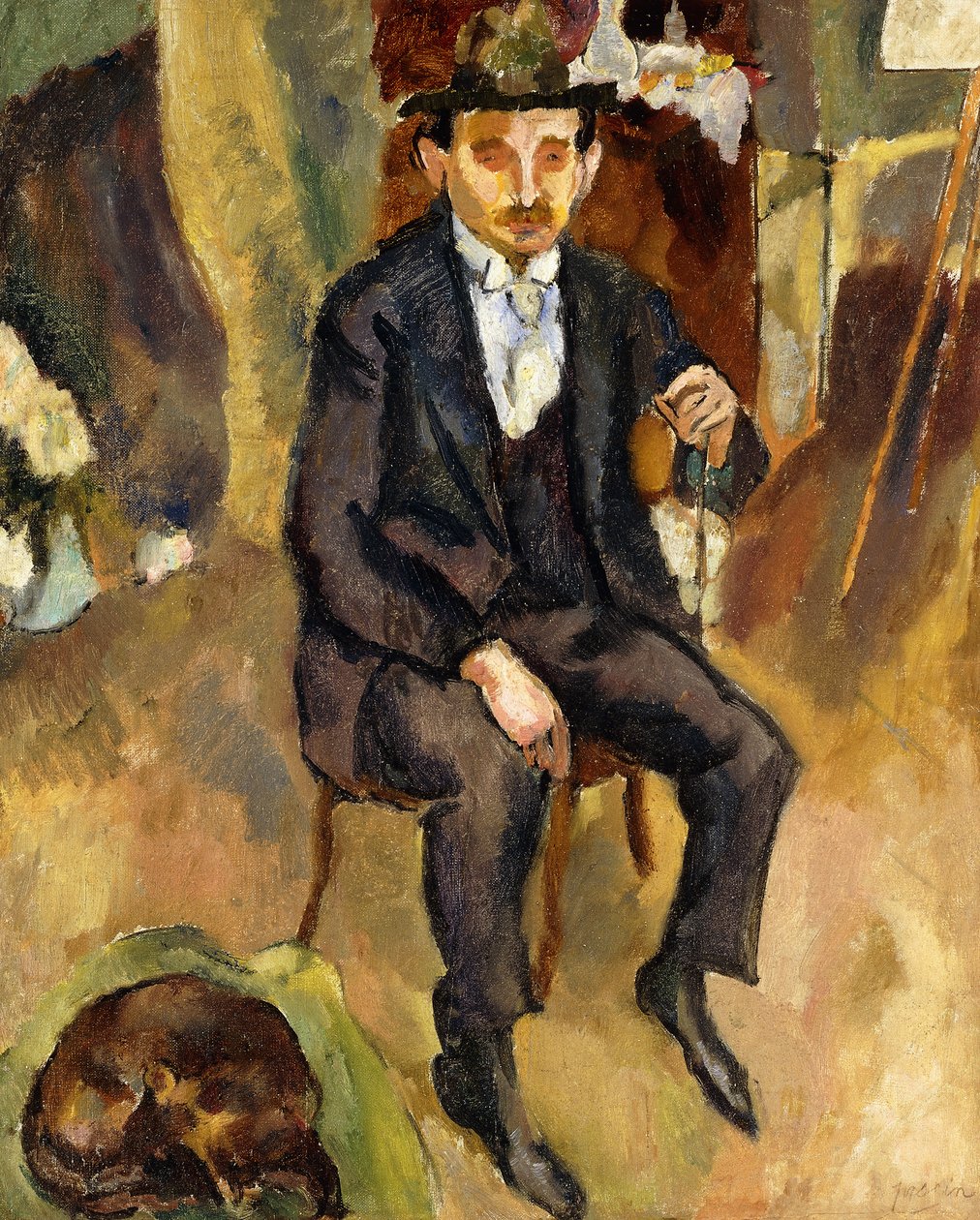 Mann und Hund von Jules Pascin