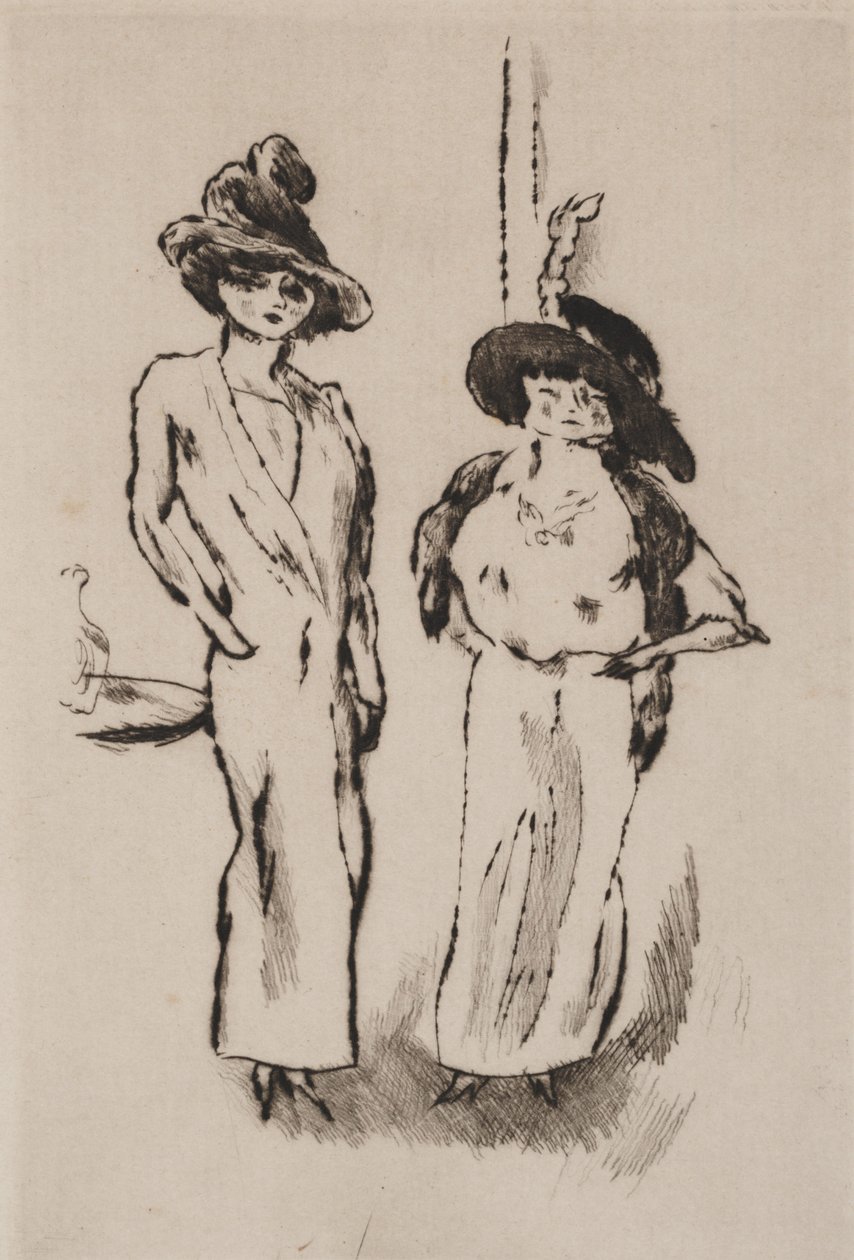 Zwei Frauen auf dem Ball, ca. 1910 von Jules Pascin