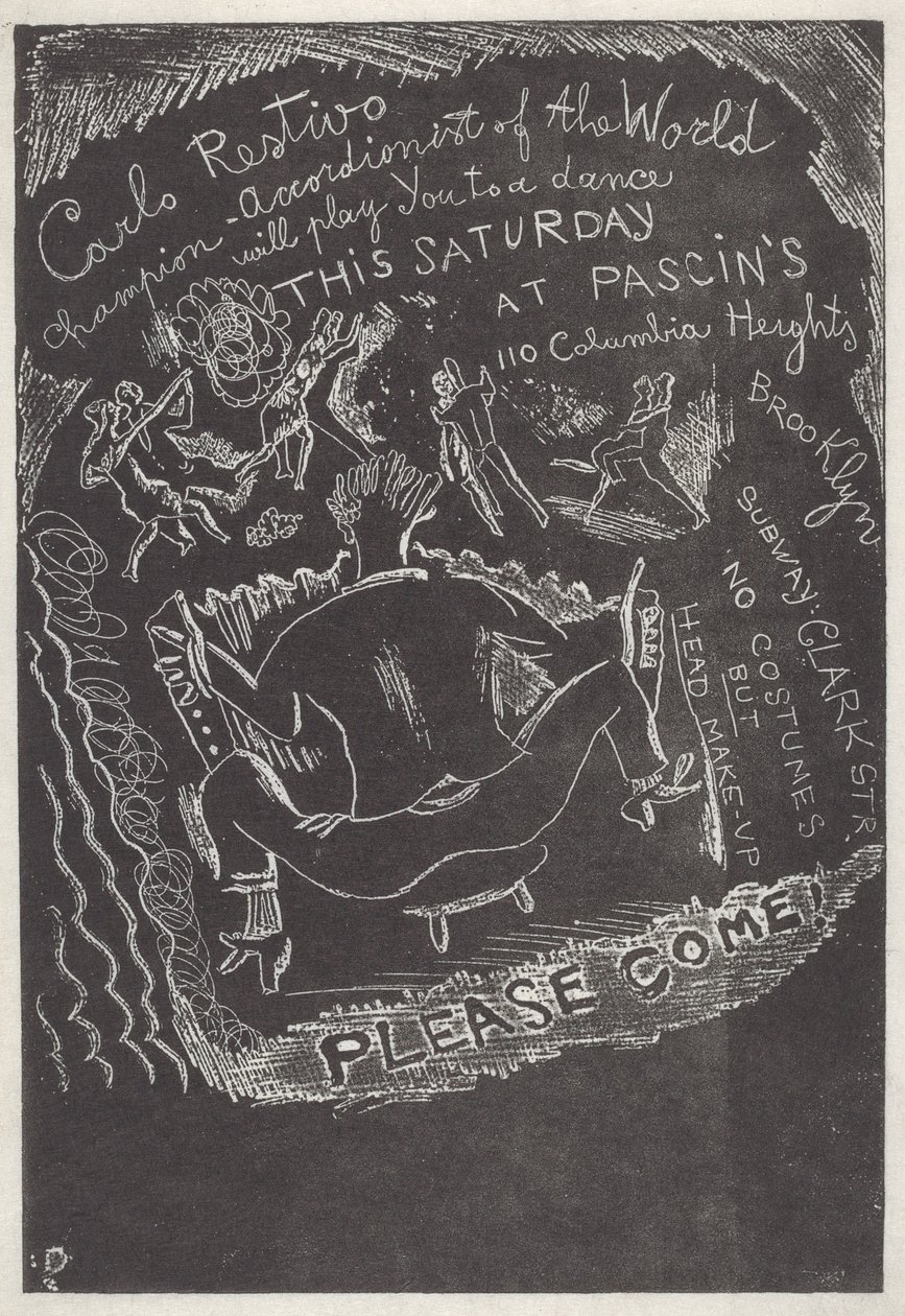 Ohne Titel (Einladung zur Party bei Jules Pascin) von Jules Pascin