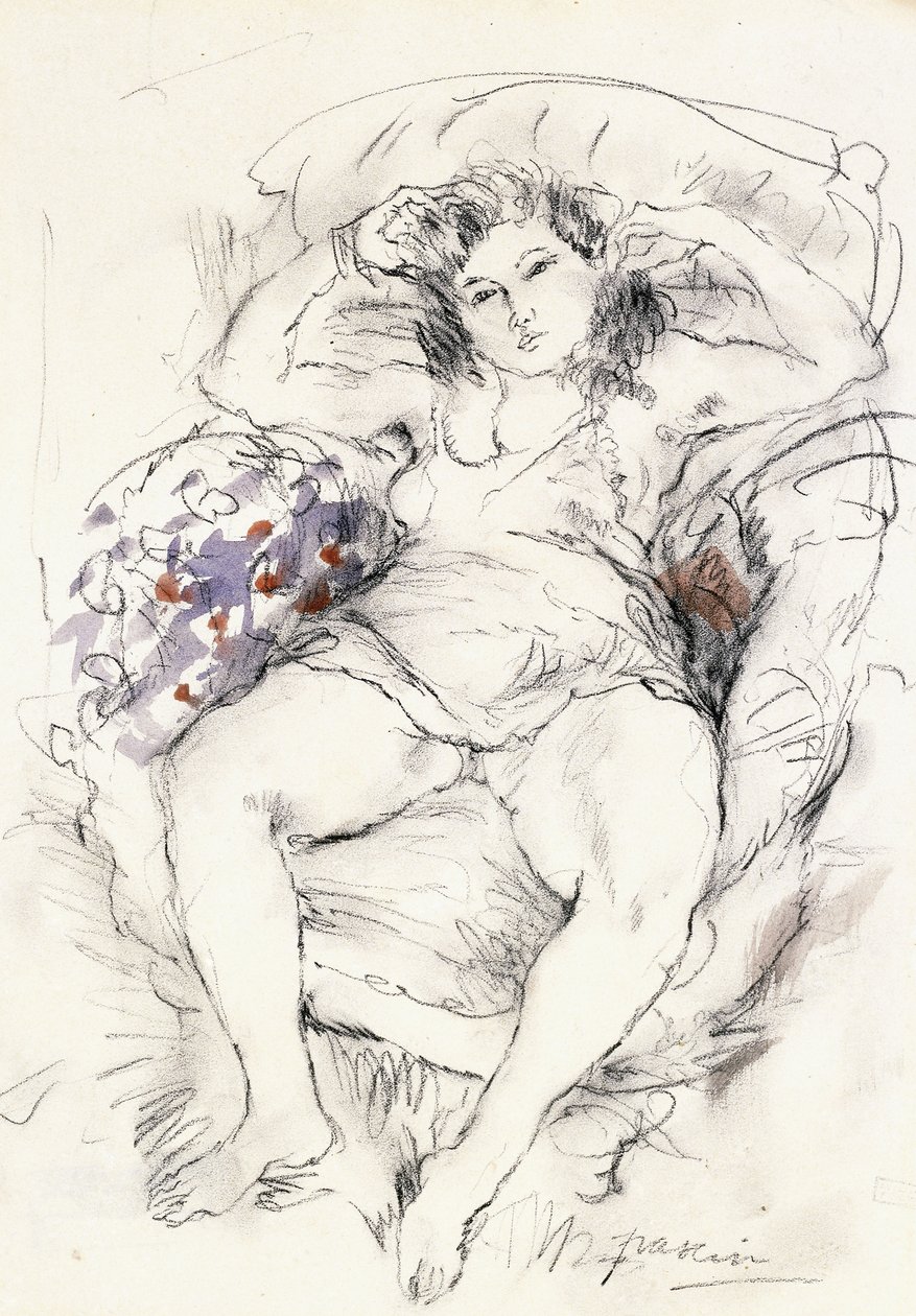 Frau in einem Stuhl, 1925-1926 von Jules Pascin