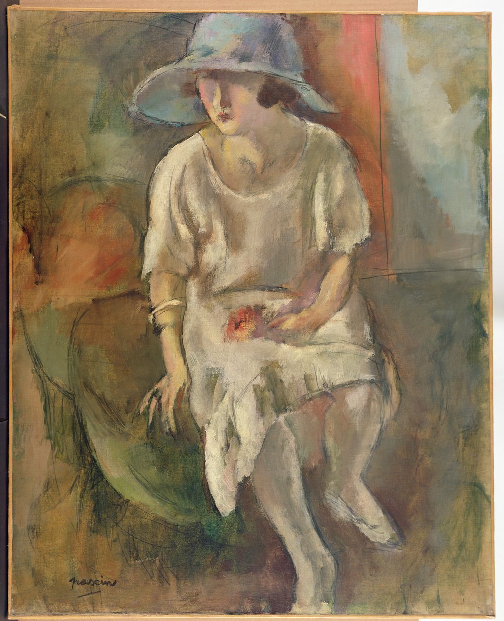 Frau mit Hut, ca. 1920 von Jules Pascin