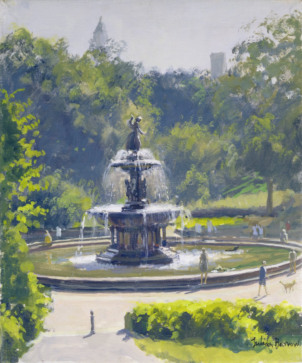 Der Bethesda-Brunnen, Central Park, 1996 von Julian Barrow