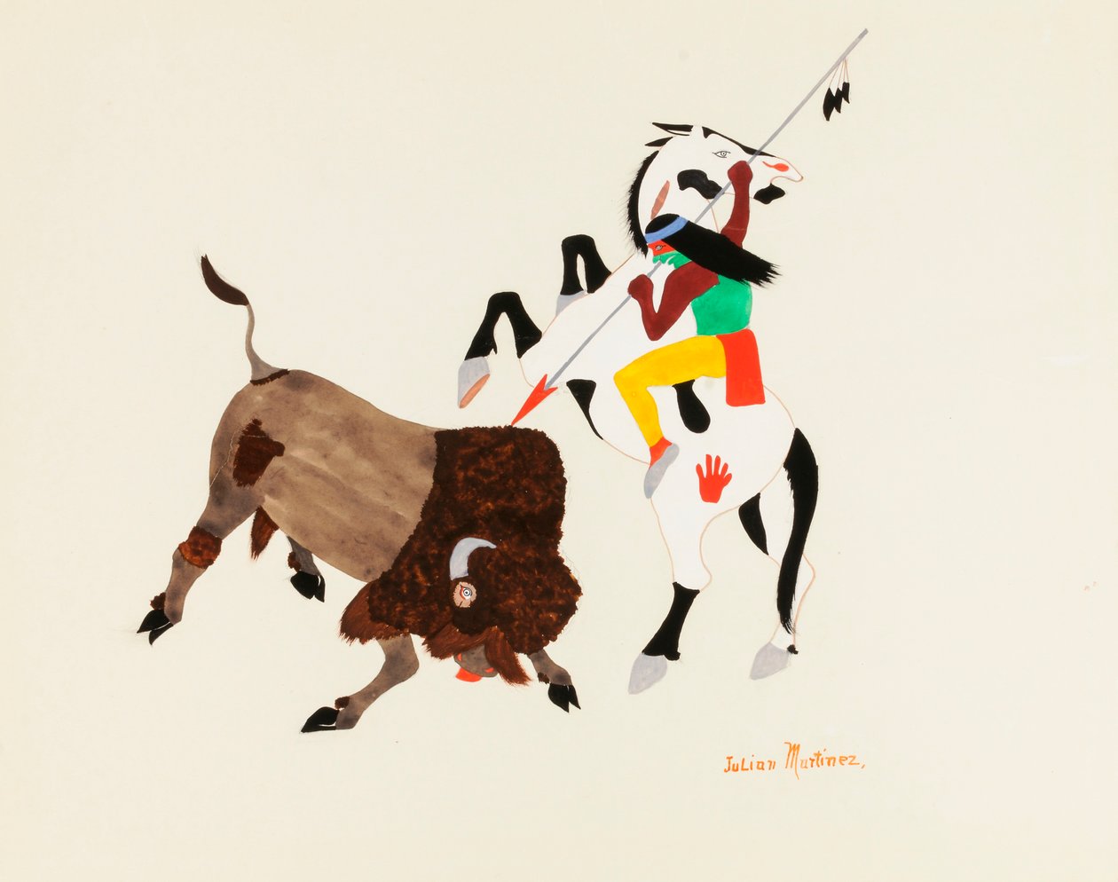 Büffeljäger, ca. 1920-1925 von Julian Martinez