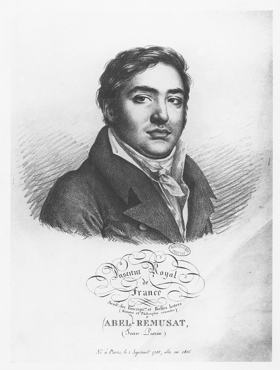 Porträt von Abel Rémusat von Julien Leopold Boilly