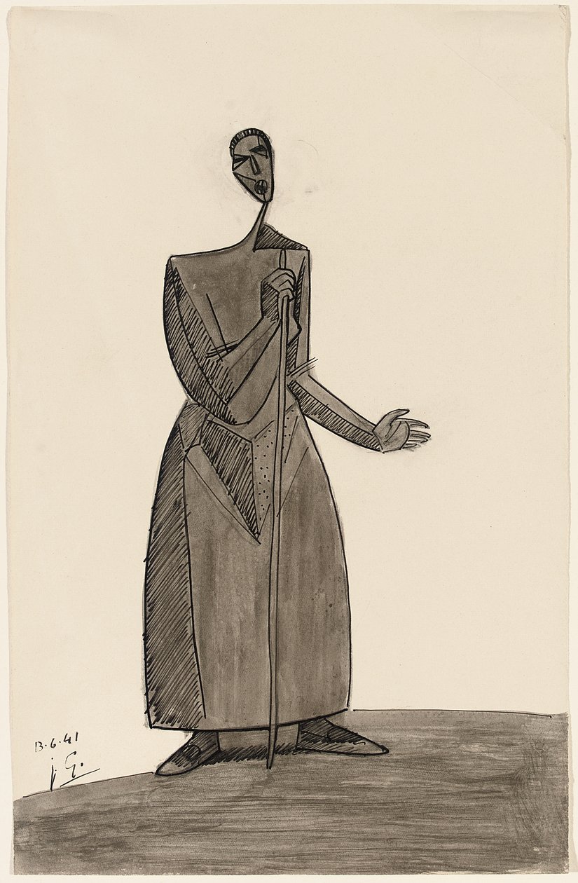 Bauer mit einem Stab, 1941 von Julio Gonzalez