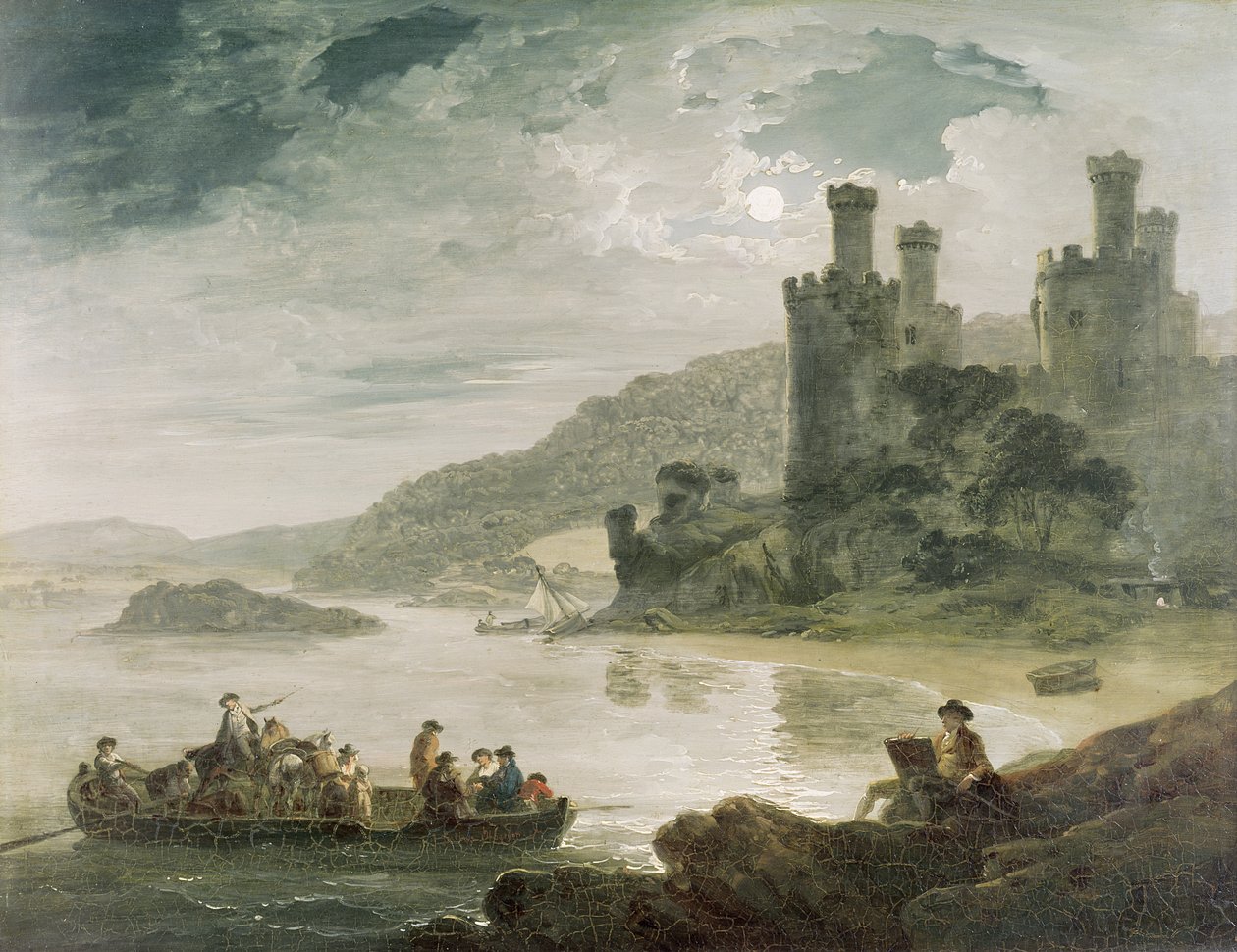 Conway Castle, 1794 von Julius Caesar Ibbetson