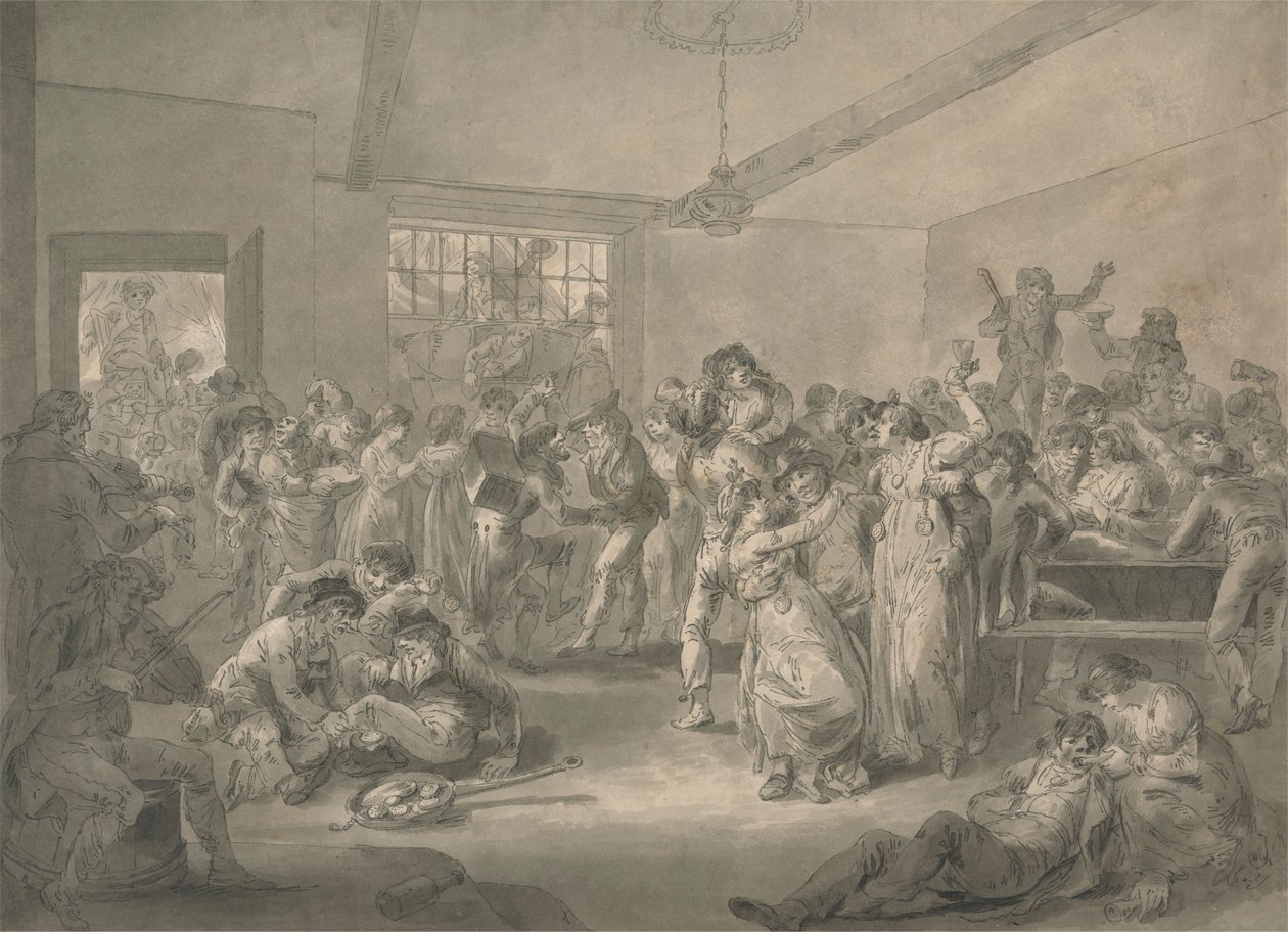 Matrosen beim Feiern und Uhren Braten von Julius Caesar Ibbetson
