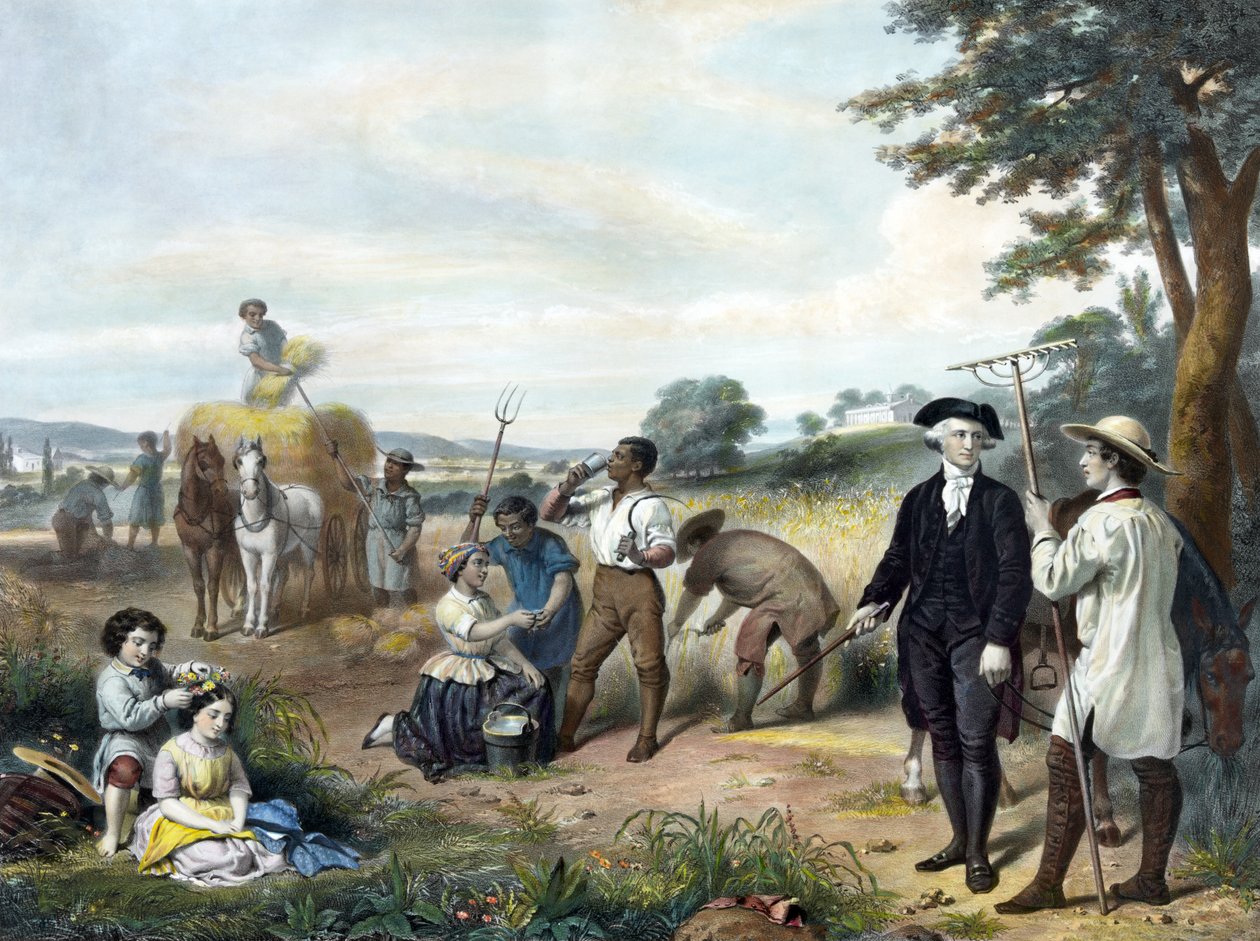 Das Leben von George Washington - Der Bauer, veröffentlicht 1853 von Junius Brutus Stearns