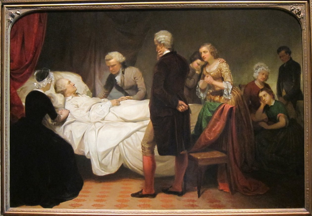 Washington auf seinem Sterbebett von Junius Brutus Stearns