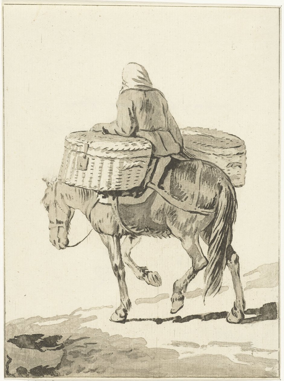 Frau auf Pferd von Jurriaan Cootwijck (attributed to)