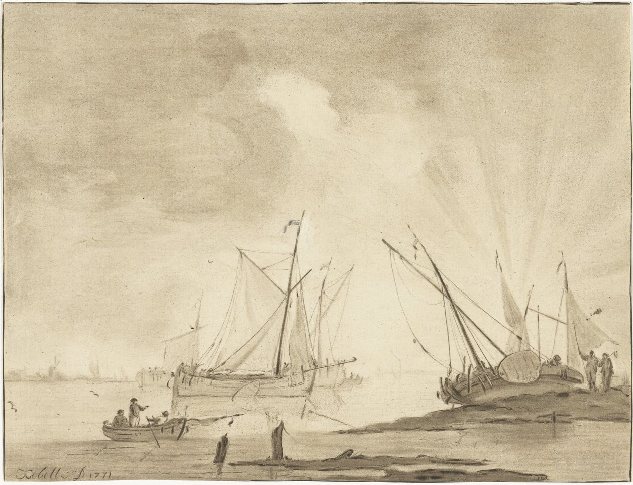 Flusslandschaft von Jurriaan Cootwijck