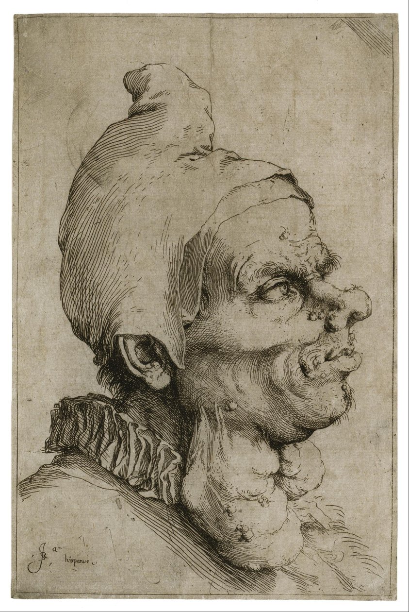 Großer grotesker Kopf von Jusepe de Ribera