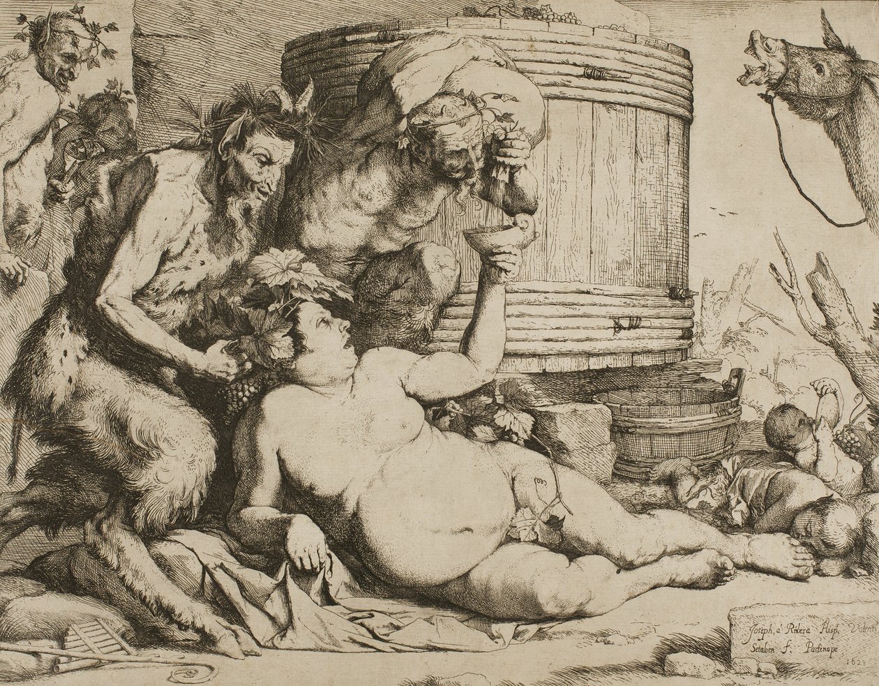 Silenus am Weinfass von Jusepe de Ribera