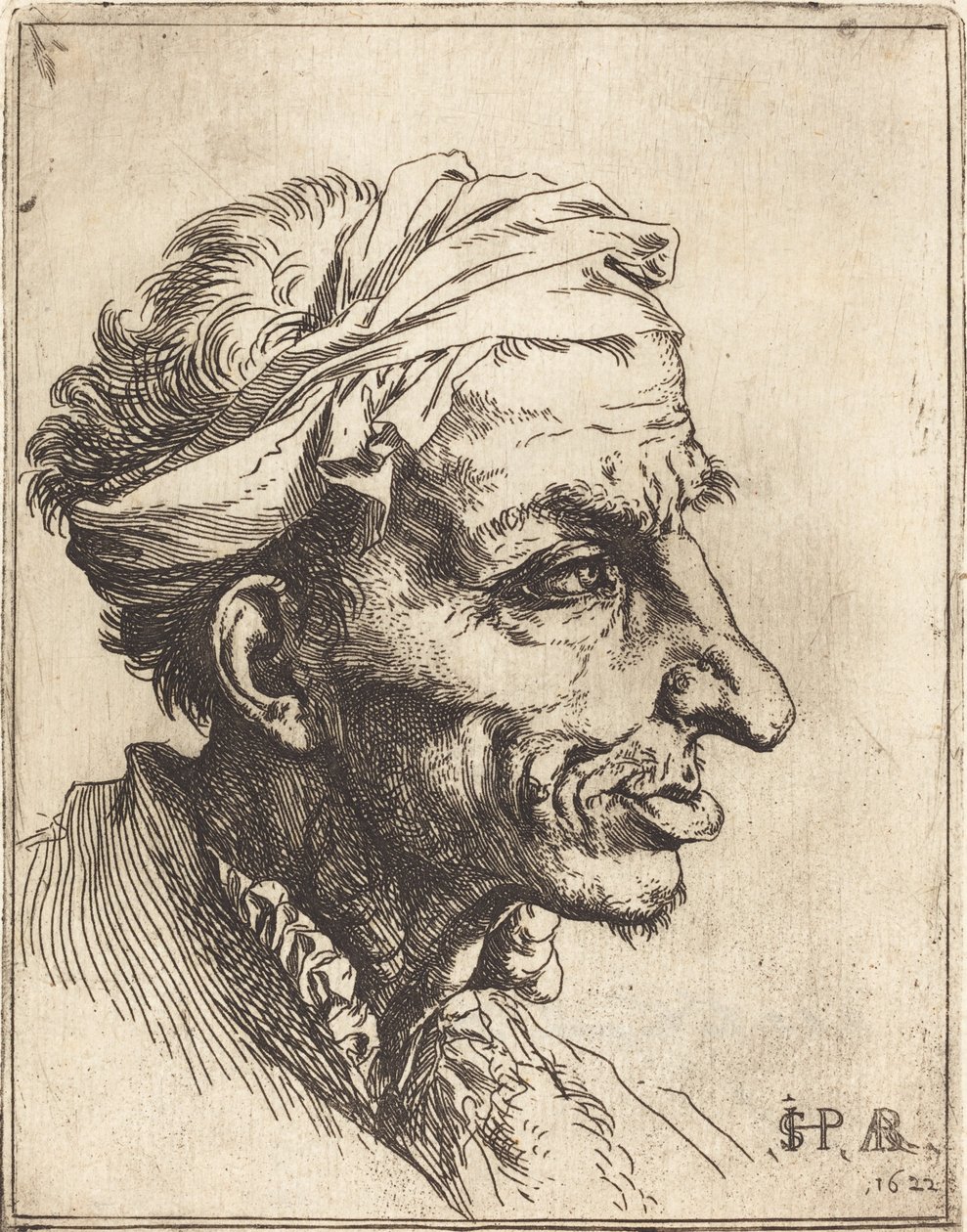 Kleiner grotesker Kopf von Jusepe de Ribera