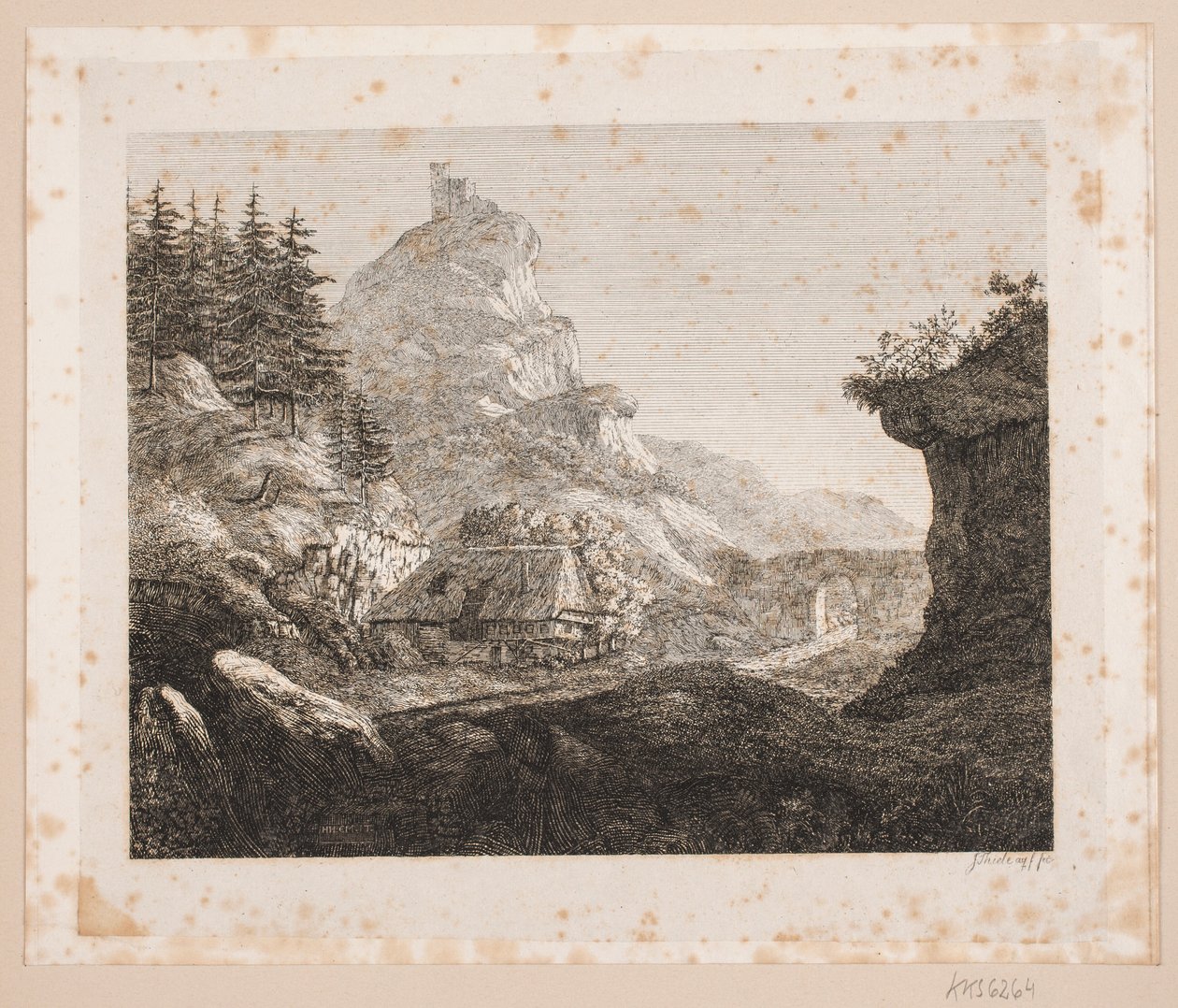 Berglandschaft beim Kloster Seefeld von Just Mathias Thiele