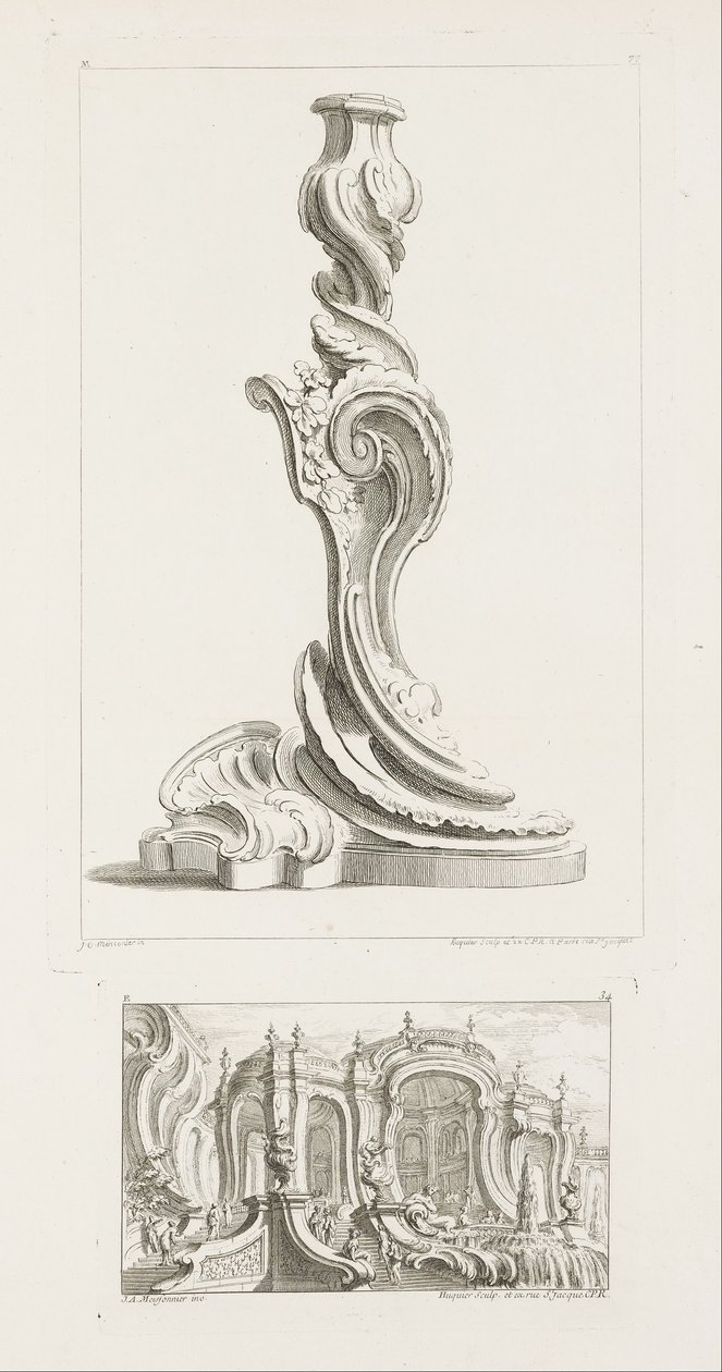 Kronleuchter, 5. Platte von Juste Aurèle Meissonnier