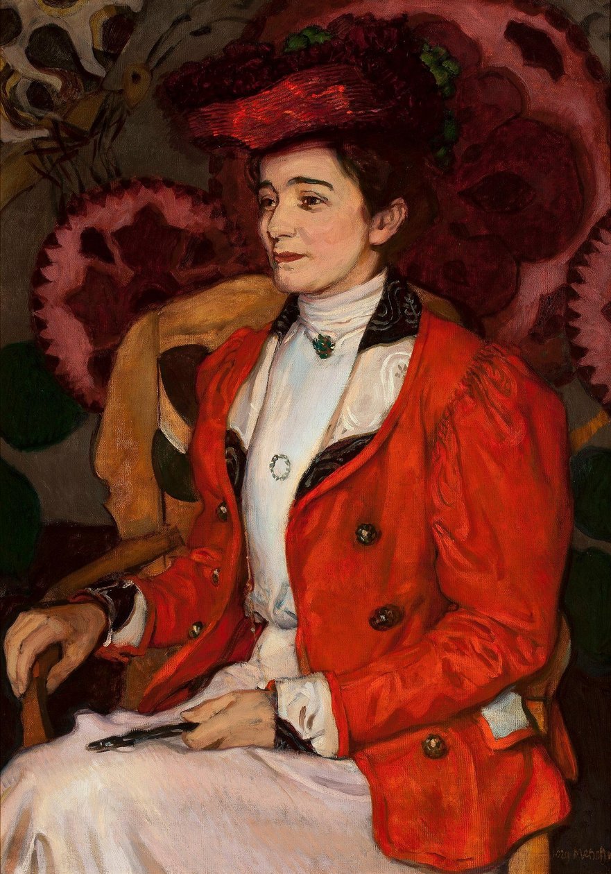 Porträt von Iza Axentowicz geb. Giełgud von Józef Mehoffer