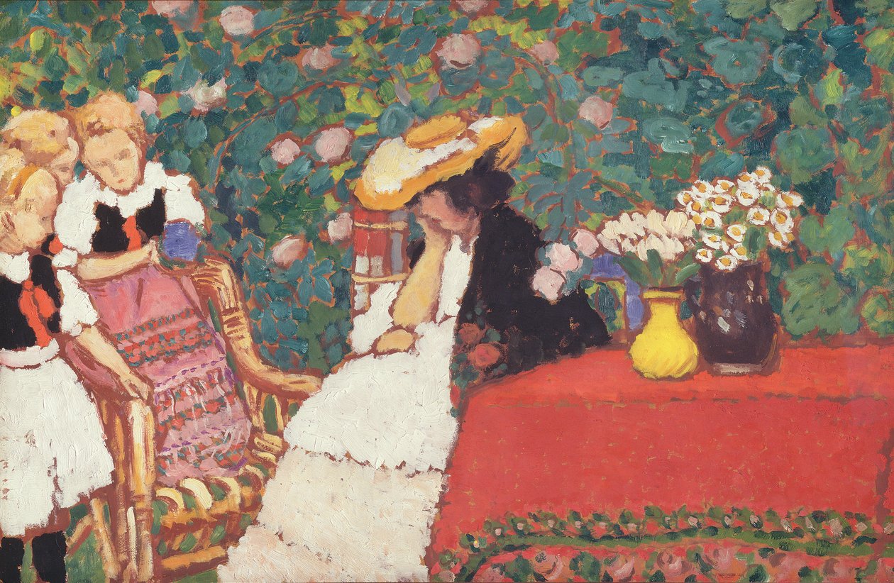 Frau mit drei Mädchen, ca. 1909 von József Rippl Rónai