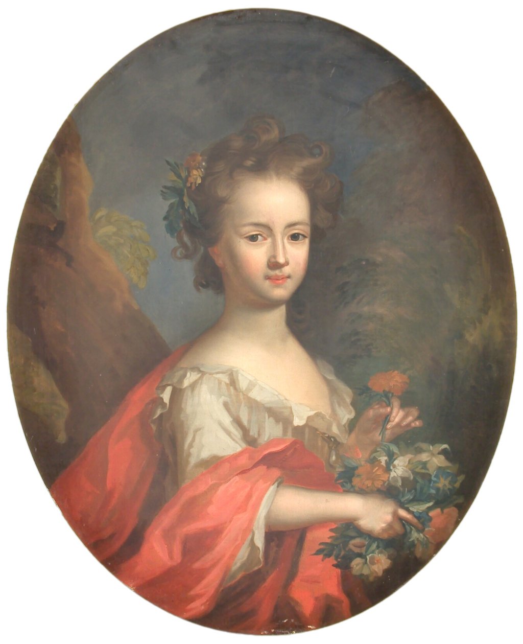 Ein Kind mit Blumen von KMS 1587 Ubekendt