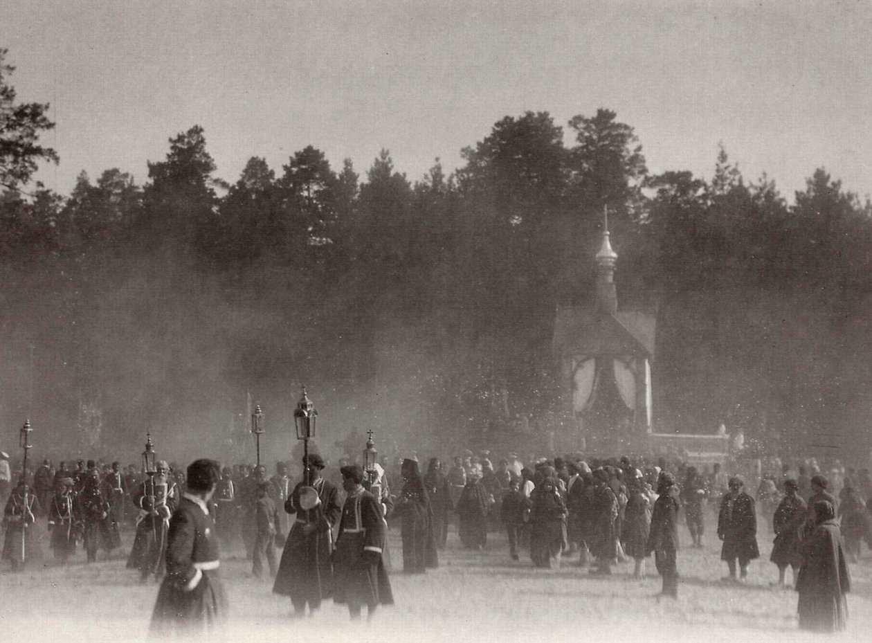 Osterprozession, Sarov-Kloster, Russland, 1903 von K. von Hahn