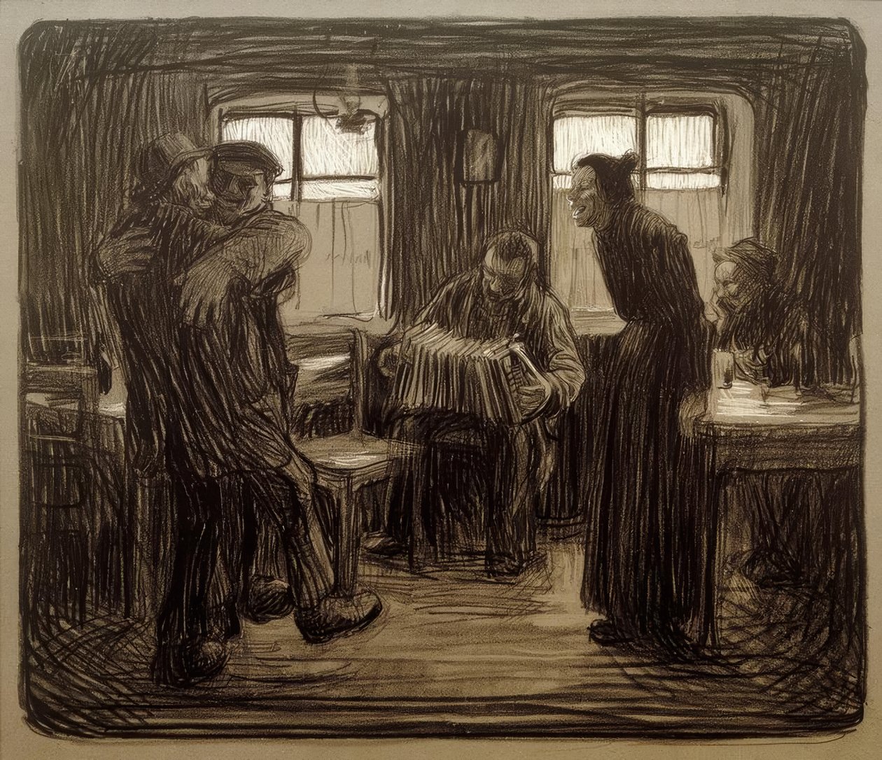 K. Kollwitz, Hamburger Kneipe von Käthe Kollwitz