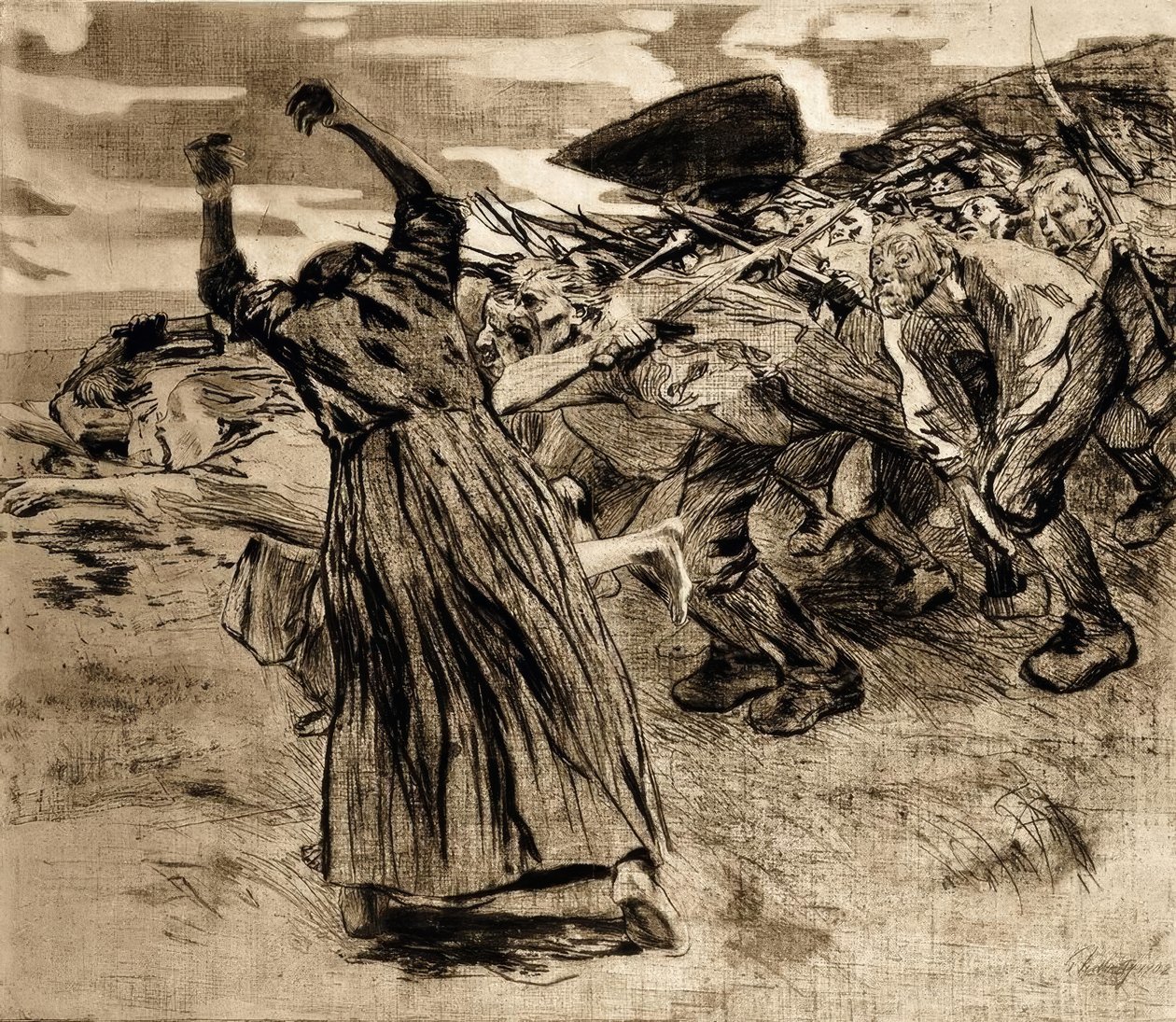 Losbruch von Käthe Kollwitz