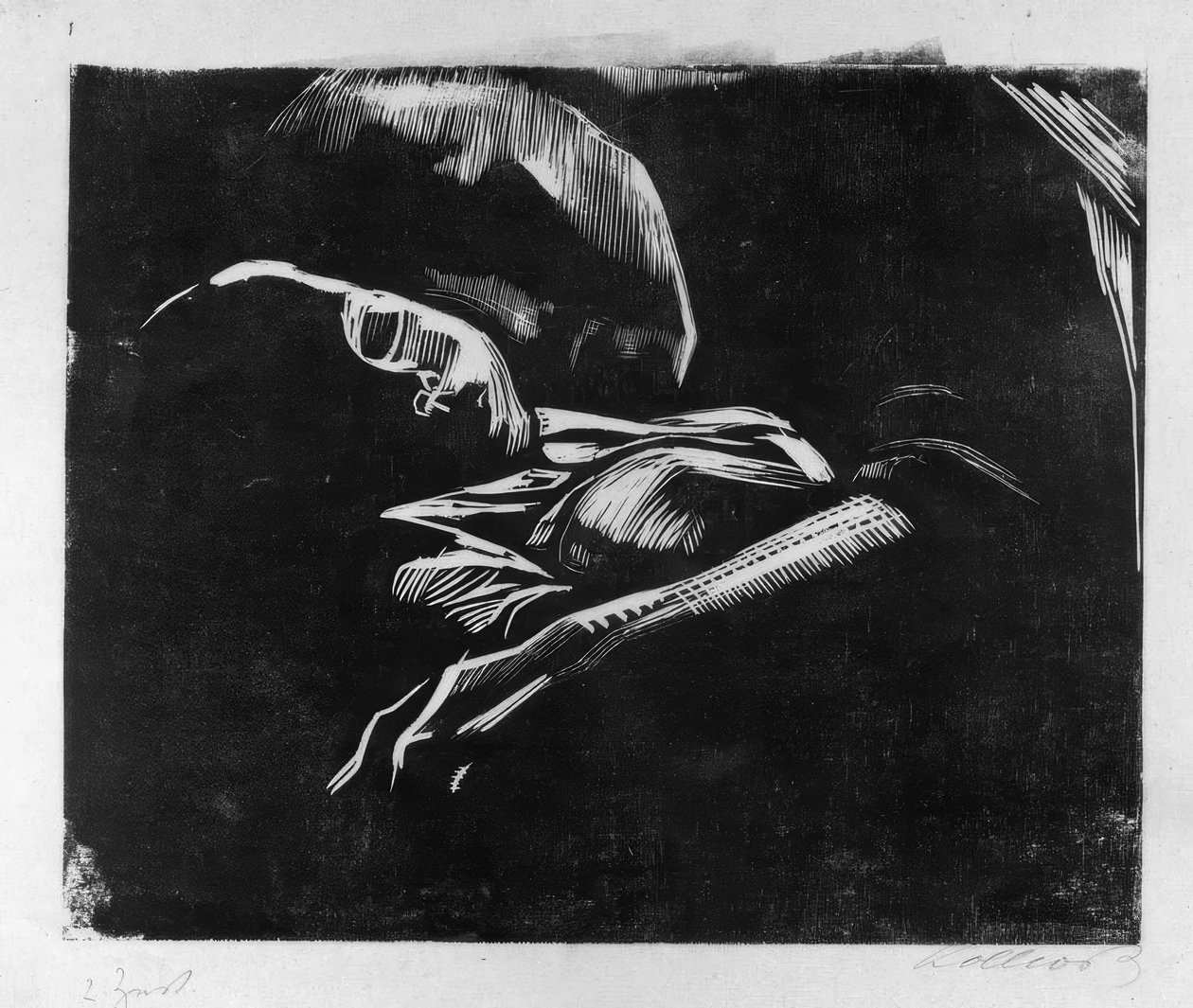 Schlafende mit Kind von Käthe Kollwitz