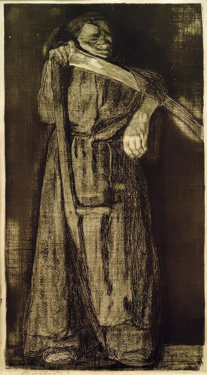Frau mit Sense von Käthe Kollwitz