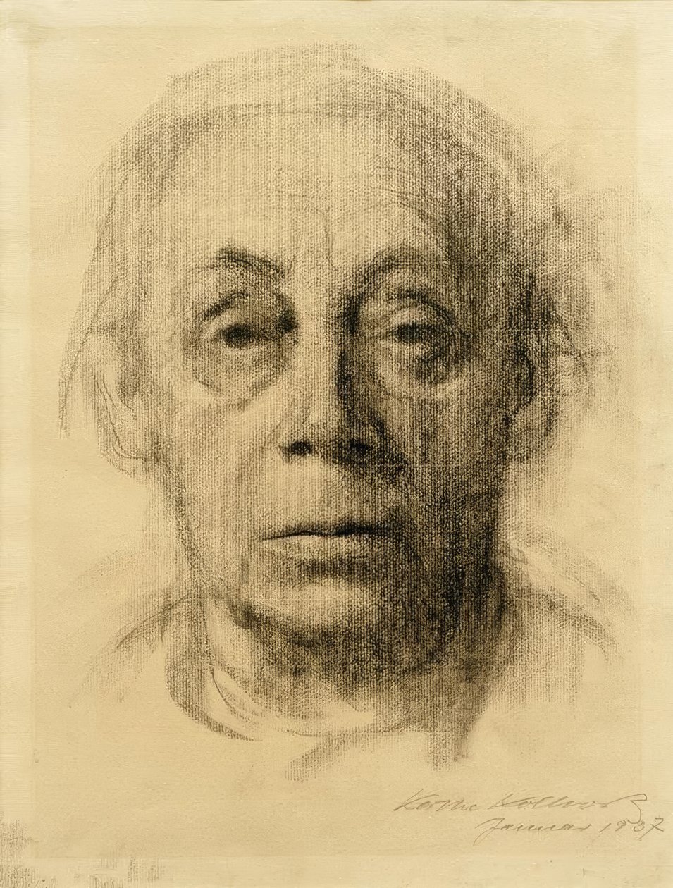 Selbstbildnis en face von Käthe Kollwitz