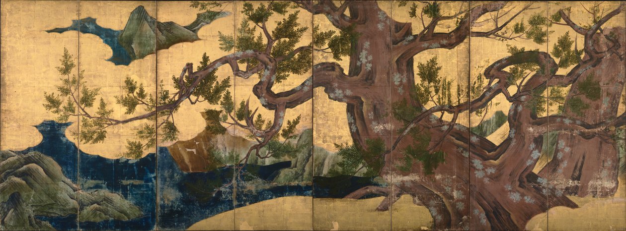 Bildschirmwind von Kano Eitoku