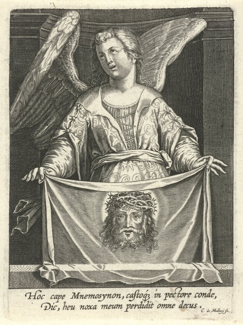 Engel mit Schweißtuch von Karel van Mallery