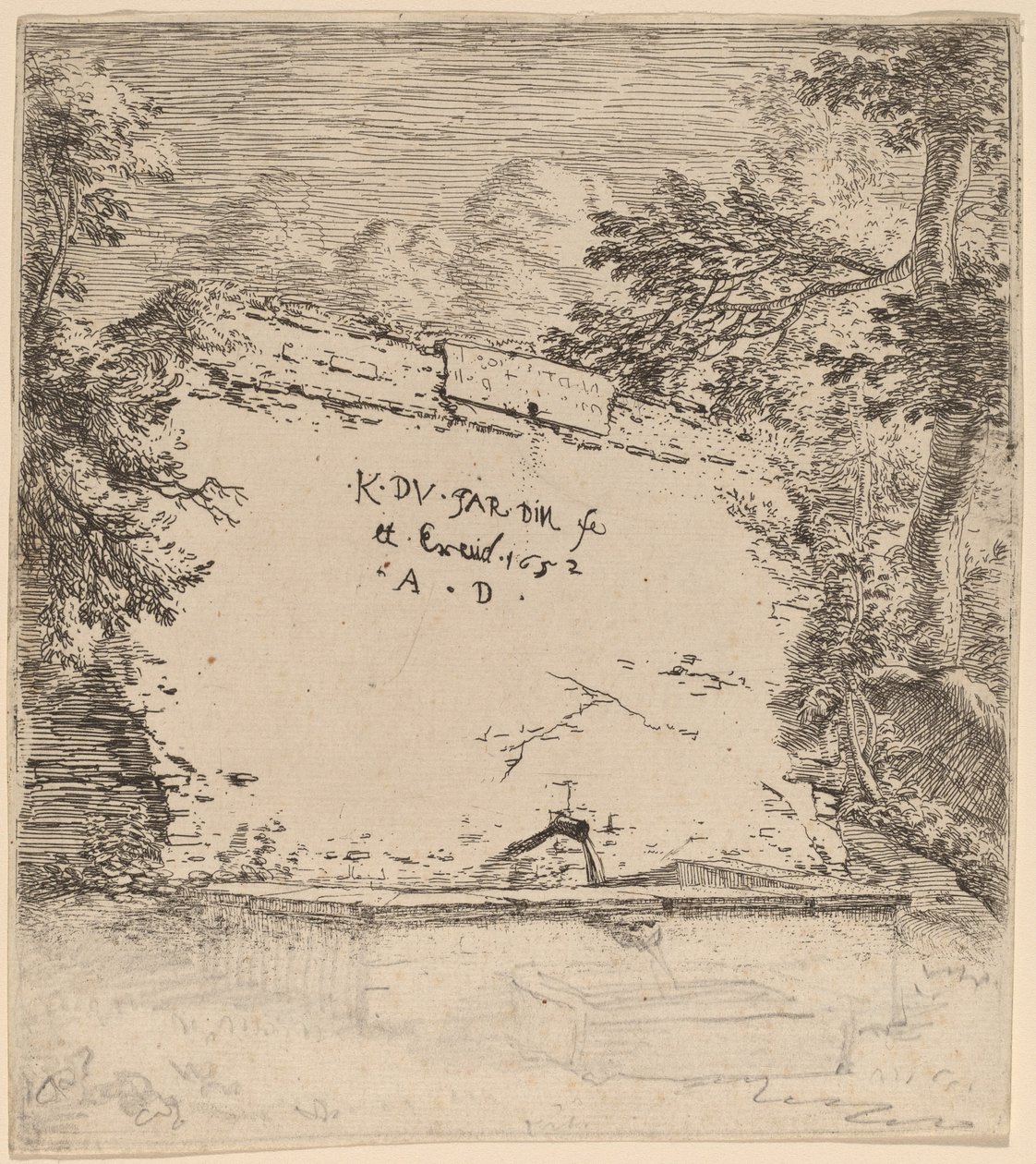 Titelseite mit Brunnen von Karel Dujardin