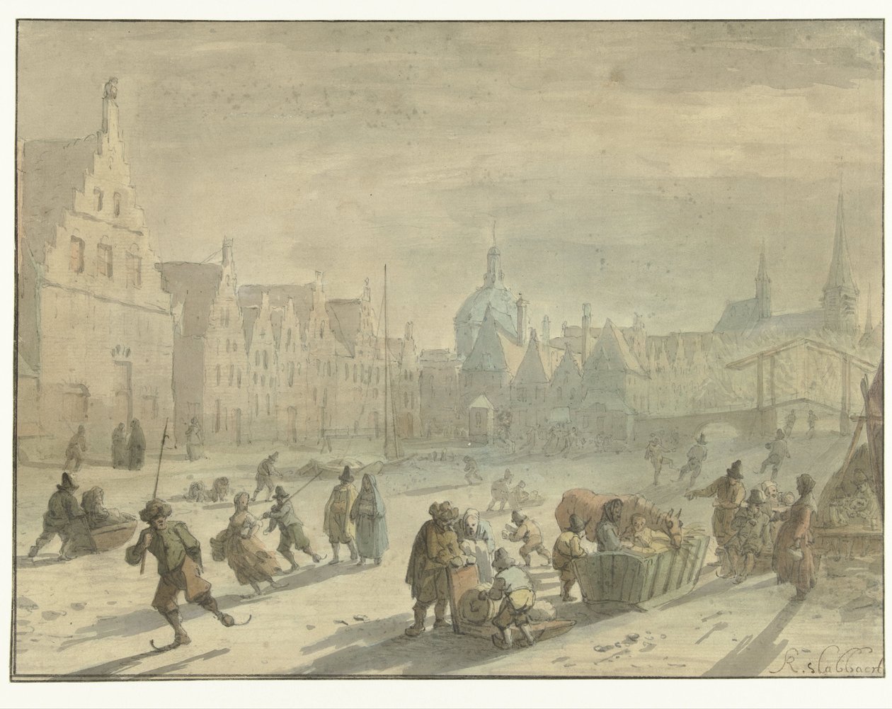 Galgewater in Leiden mit Eisvergnügen von Karel Slabbaert