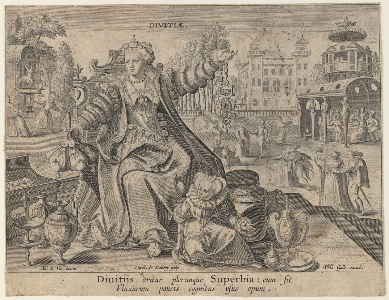 Reichtum Divitiae, um 1600 von Karel van Mallery