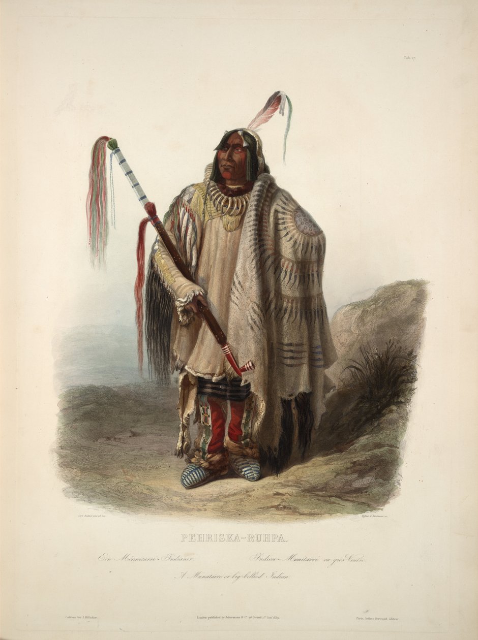 Ein Minatarre oder dickbäuchiger Indianer von Karl Bodmer