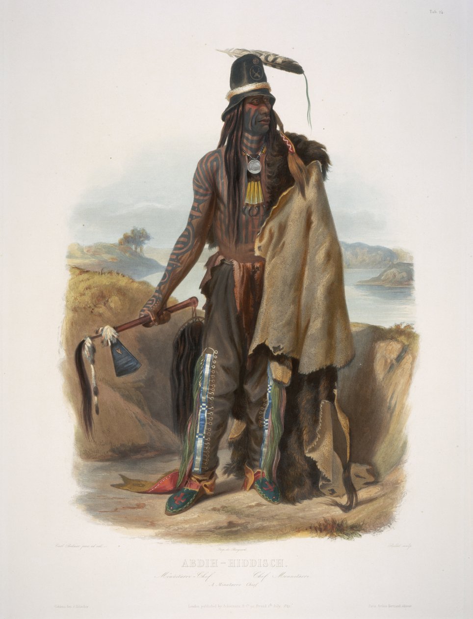Abdih-Hiddisch. Ein Minatarre-Häuptling von Karl Bodmer