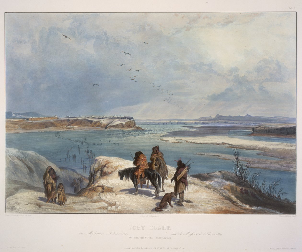 Fort Clark am Missouri (Februar 1834) von Karl Bodmer