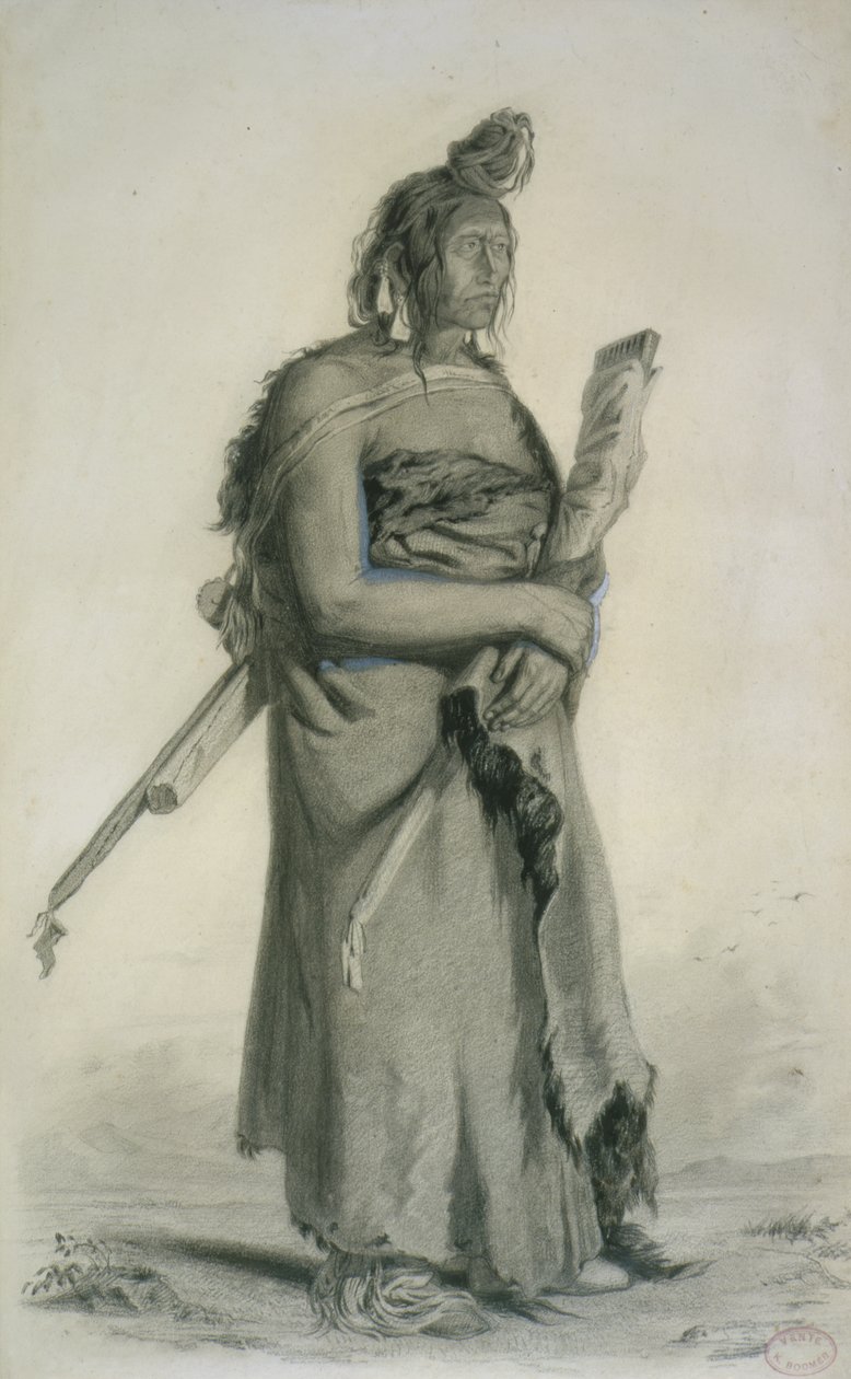 Mexhemauastan, Gros Ventres, ca. 1833-43 von Karl Bodmer