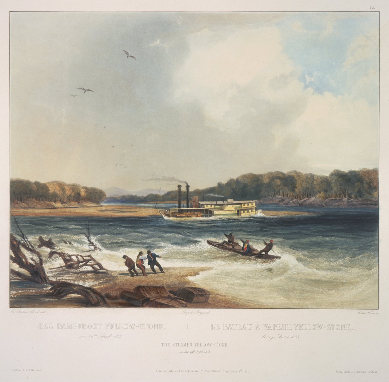 Der Dampfer Yellowstone von Karl Bodmer