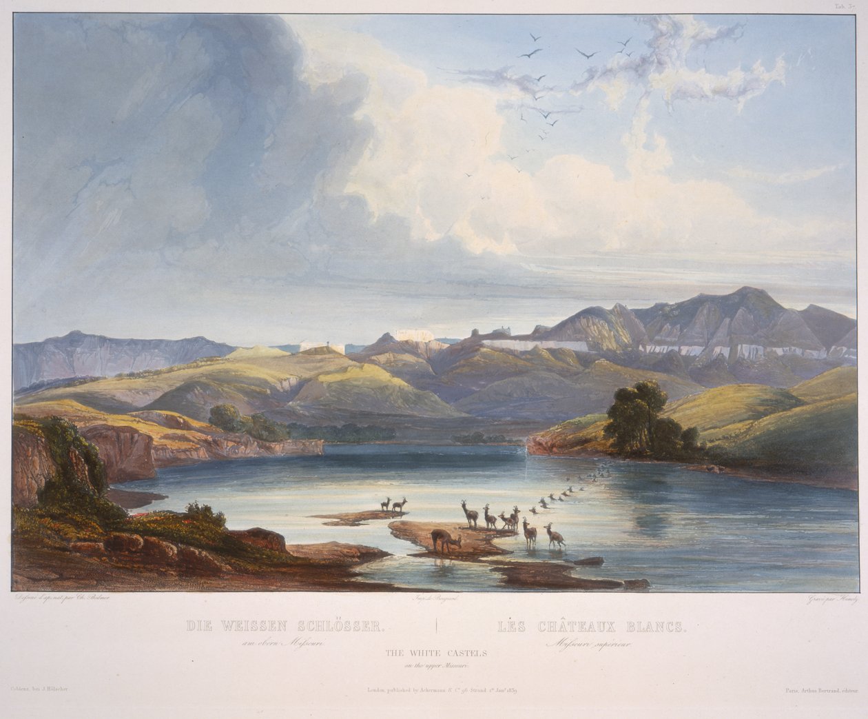 Die Weißen Schlösser am oberen Missouri von Karl Bodmer
