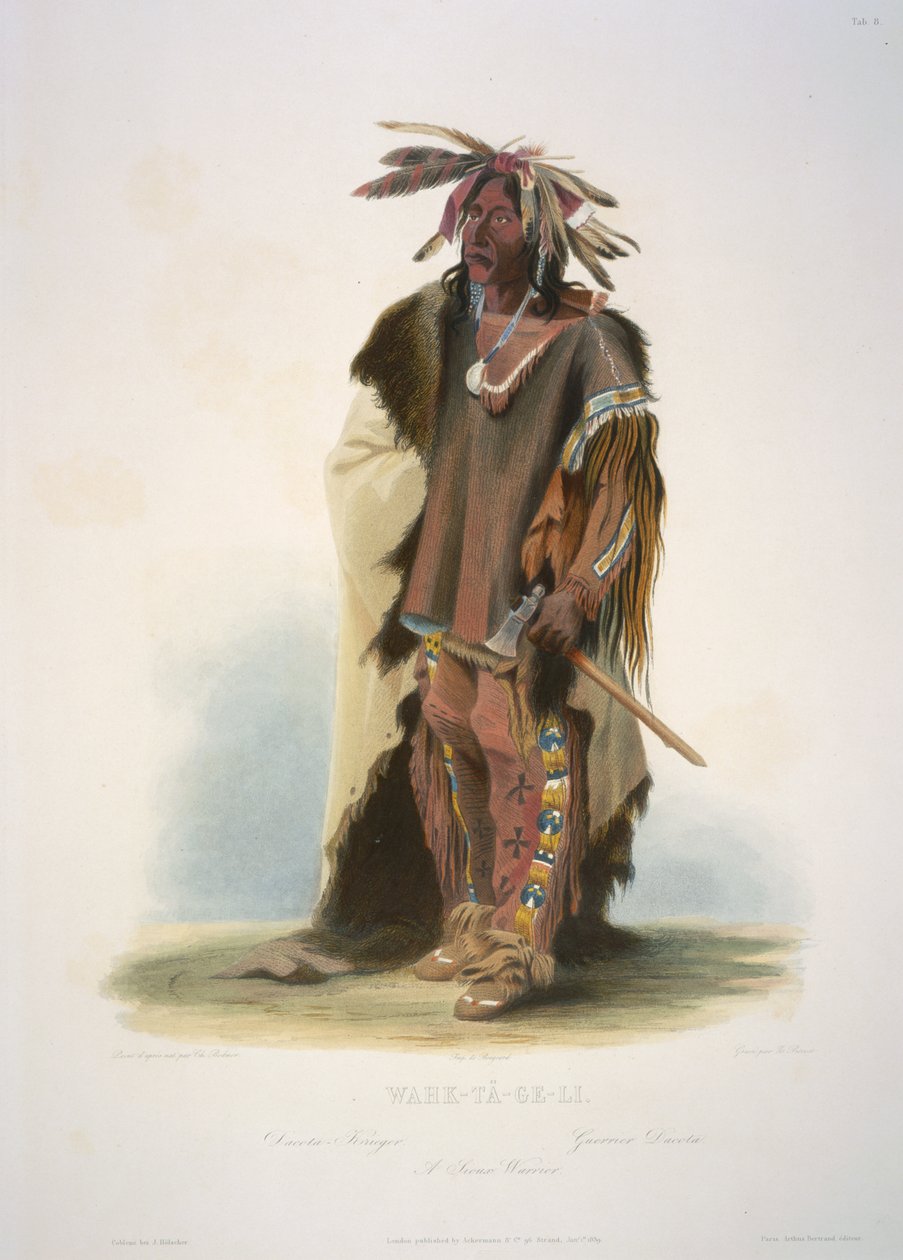 Wahk-ta-Ge-Li. Ein Sioux-Krieger von Karl Bodmer