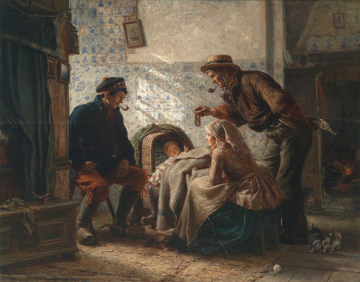 An der Wiege von Karl Hübner