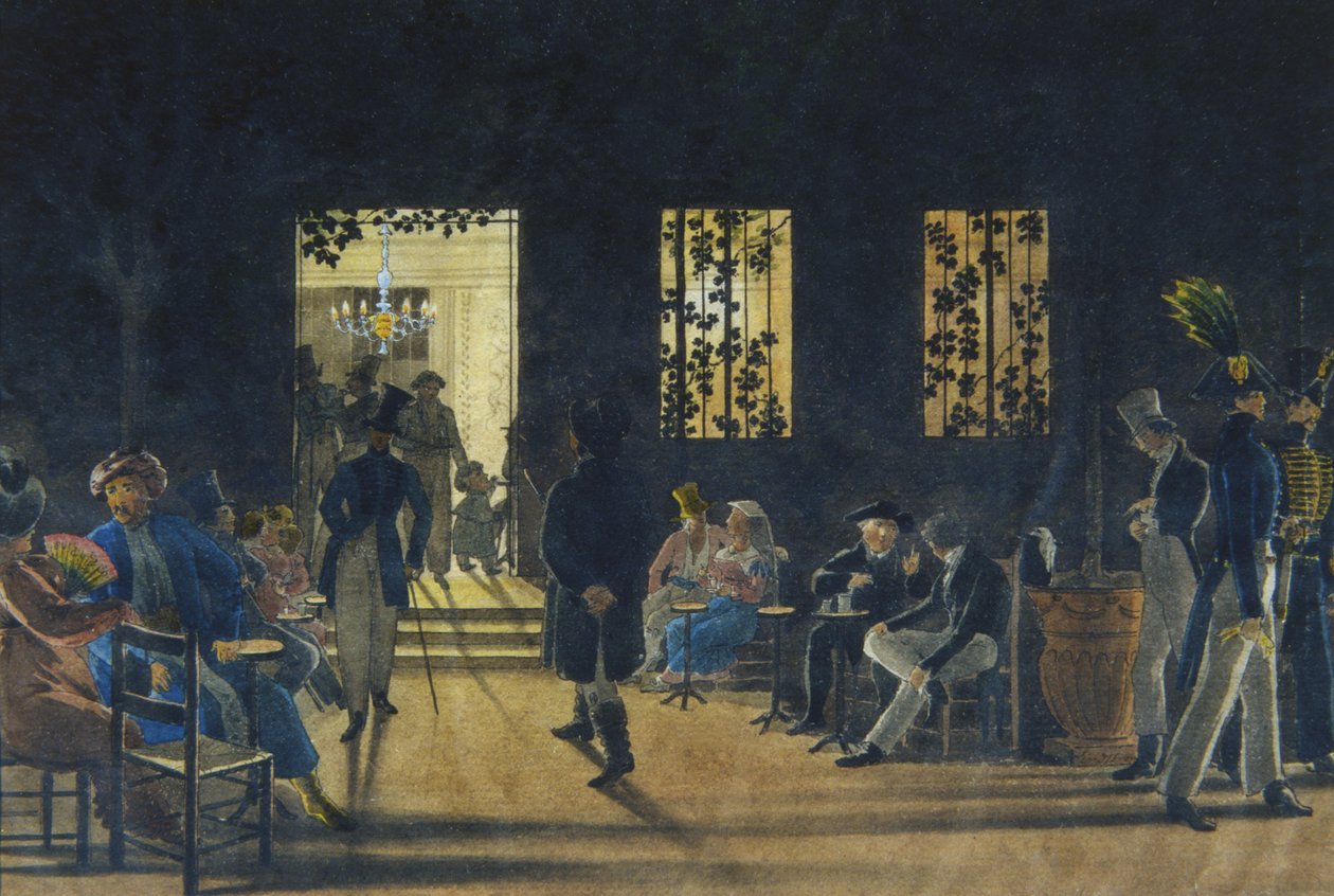 Boscareccia-Raum des Cafés Nuovo, Palazzo Ruspoli, Rom, 1827 von Karl Johan Lindstrom