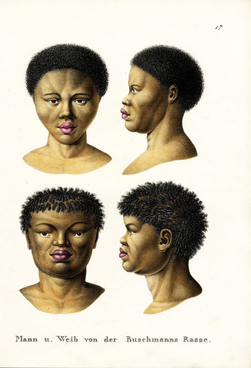 Buschmänner, 1824 von Karl Joseph Brodtmann