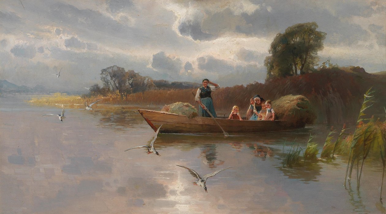 Heuboot auf dem Chiemsee von Karl Raupp