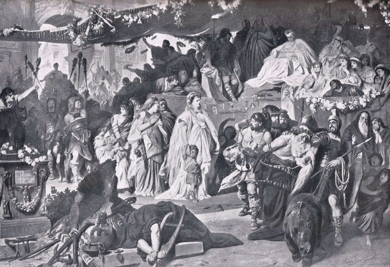 Thusnelda beim Triumph des Germanicus von Karl Theodor von Piloty
