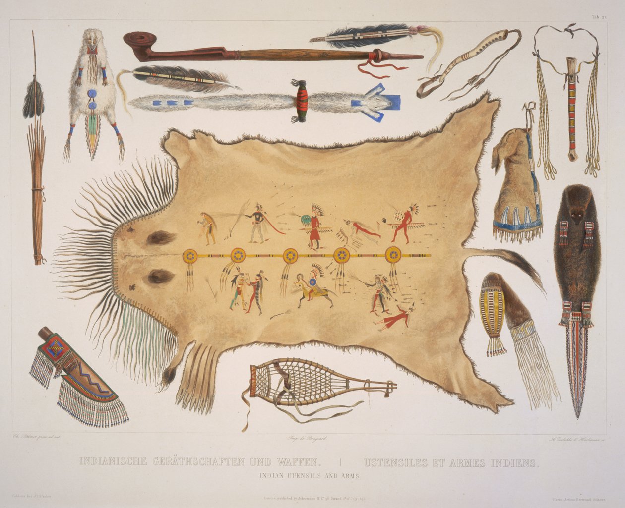 Indische Utensilien und Waffen von Karl Bodmer