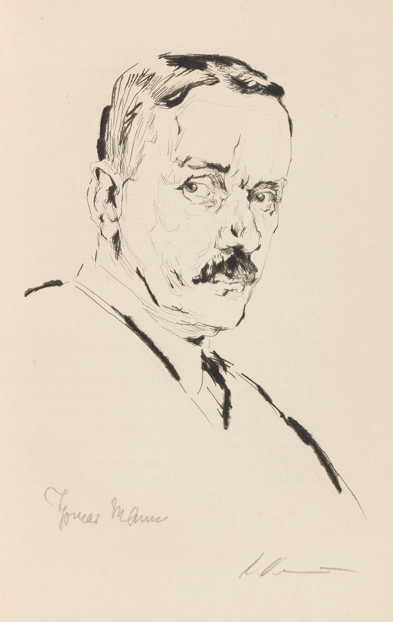 Porträt von Thomas Mann 1875-1955, 1924 von Karl Dannemann